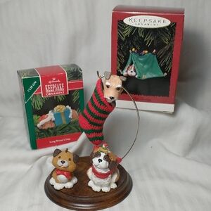 Hallmark - Lot of 5 - "Puppy's" Christmas Ornaments - All 5 NEW, 2 w/ Exc. Boxes